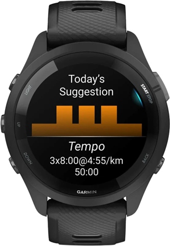 Garmin Forerunner 265 GPS Running Watch 46mm - Black Bezel/Powder